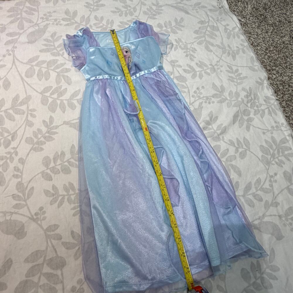 Disney Frozen Elsa 2T Toddler Nightgown Dress Up Costume Blue halloween - Picture 3 of 5